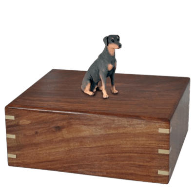 Sitting Doberman X-Large Doggy Urn